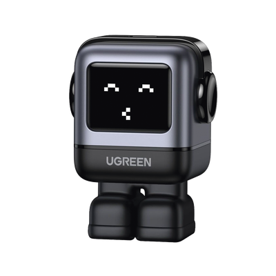 Cargador Mini GaNRobot 30W serie UNO | 1 USB-C de Carga Rápida | Tecnología GaN II | Multiprotocolo PD/QC/SCP/FCA | Carga Inteligente | Pantalla LED | Zapato Magnético Extraíble | Thermal Guard | C