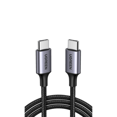 Cable USB-C a USB-C | 2 Metros (6.56 Pies) | Transferencia de Datos de 480 Mbps | Carga Rápida de Hasta 60W | QC 4.0/3.0/2.0 | PD3.0 | FPC | AFC | Protección Integrada | Caja de Aluminio | Nylon Tr