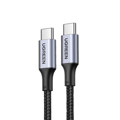 Cable USB-C a USB-C | 2 Metros | Carga Rápida de hasta 100W | Transferencia de datos 480 Mbps | PD3.0 | QC4.0/3.0/2.0 | FPC | AFC | Protección Integrada| Caja de Aluminio | Nylon Trenzado | Amplia