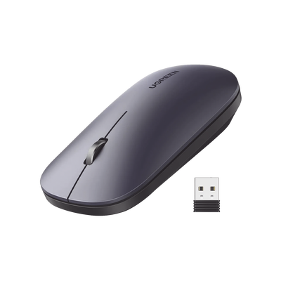 Mouse inalámbrico 2.4 GHz | Ultra Delgado y Silencioso | DPI 1000/1600/2000/4000 (Ajustable) | Alcance 10m | Scroll de Aluminio | Adaptable a diferentes superficies | Diseño suave al tacto | Conti