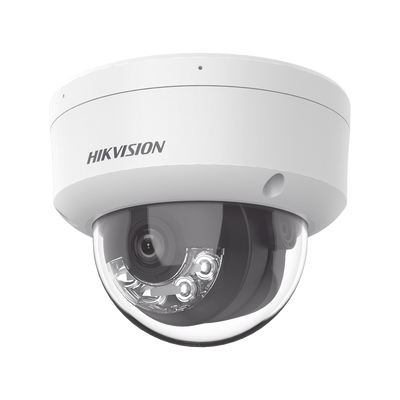 Cámara Domo IP / 2 Megapixel / Dual Light 30 m (98.4 ft) / Lente 2.8 mm / 103° FOV / IK08 / IP67 / PoE