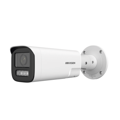 Cámara Bala IP / 4 Megapixel / Dual Light 50 m (164 ft) / Lente Motorizado 2.8-12 mm / Audio Bidireccional / IP67 / PoE / WDR 120 dB