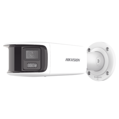 Cámara Bala IP Panorámica / 8 Megapixel (4K) / Dual Lente 4 mm / 180° / ColorVu 24/7 / Luz Blanca 40 m (131.2 ft) / WDR 130 dB / IP67 / PoE