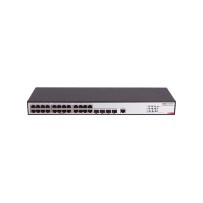 Switch Gigabit / Administrable / 24 Puertos RJ45 GE / 4 Puertos SFP 10G / Soporta IGMP