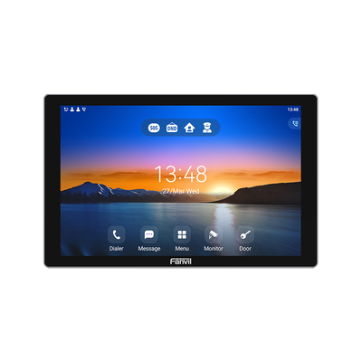 Monitor Audio/Video IP/SIP para interior, Wi-Fi, pantalla táctil de 10.1\", Apertura remota
