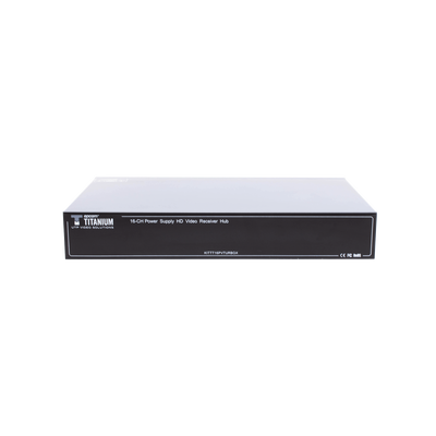(SOLO RECEPTOR) TRANSCEPTOR ACTIVO DE 16 CANALES / VIDEO+PODER en un solo Cable UTP / 150 metros en 4K, 200 metros en 5 MP/ Envía 36 Vcc y Recibe 12 Vcc / TODO INCLUIDO PARA RACK / HD-TVI/CVI/AHD/C