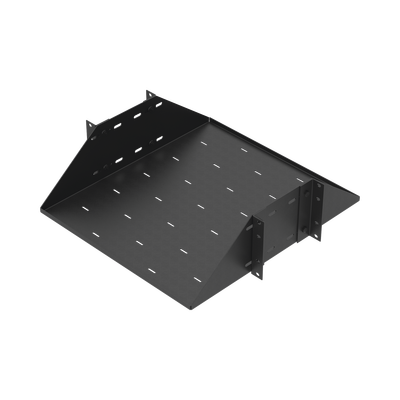 Charola para Soportar Equipos en Rack de 19\", Profundidad Ajustable hasta 484 mm. 150 Kg de Carga, Compatible con Racks de Doble Perforación, 3U