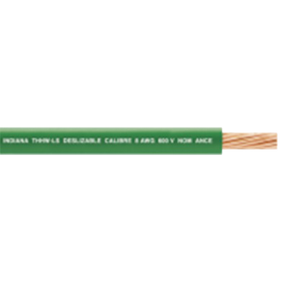 Cable THW-LS / Calibre 14 AWG / 19 Hilos / Color Verde / Bobina 100 m (328 ft)