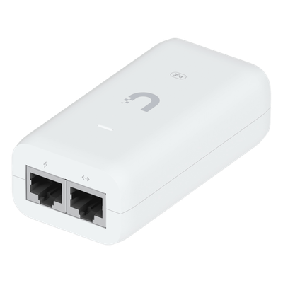 Inyector / Adaptador POE UniFi U-POE (48 VDC, 0.32 A hasta 15W) puerto Gigabit, ideal para equipos UniFi, incluye cable AC