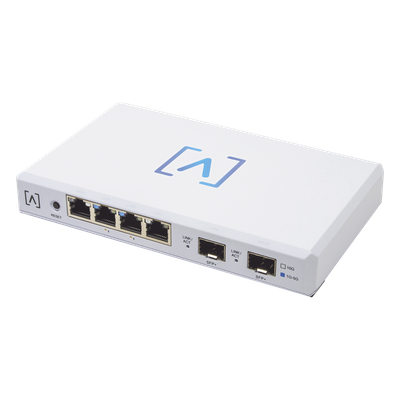 Router VPN / 4 puertos 10/100/1000/2500 Gbps (2 puertos PoE af/at) / 2 puertos SFP+ 10Gbps / Filtrado Avanzado DPI: Bloqueo de Contenido / Administración nube gratuita / Soporta UPnP