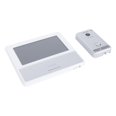 KIT DE VIDEOPORTERO IP COLOR BLANCO / Apertura con app / Súper elegante / Monitor WIFI / Alimentación 110vca