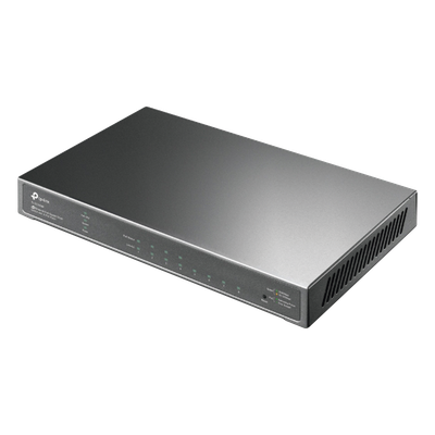 Switch Omada / 8 Puertos Gigabit / 4 Puertos PoE+ 802.3at/af / Presupuesto PoE 62 W / 30 W por Puerto / Gestión Cloud Omada / L3 Static Routing / Sin Ventilador / Metal