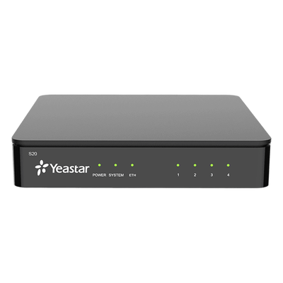 Conmutador IP SIP Yeastar para PYMES / 20 extensiones/ 10 llamadas simultaneas/ 2 puertos FXO (Tarjeta Incluida).