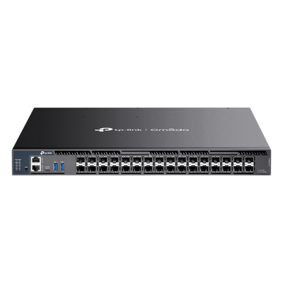 Switch Gestionado L3+ / 26 Puertos 10G SFP+ + 6 Puertos 10G/5G SFP28 / 820 Gbps Capacidad Conmutación / 410 Gbps Ancho Banda / Apilamiento 4 Unidades / Redundancia PSU / Montaje Rack