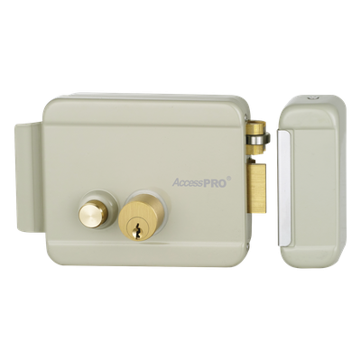 Cerradura Eléctrica con Botón de Salida/ Incluye Llave / Exterior / Derecha