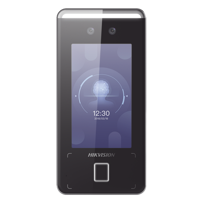 Terminal Min Moe WiFi de Reconocimiento Facial ULTRA RÁPIDO (Exterior IP65) / Hasta 1.5 mts en lectura / Soporta P2P Hik-Connect / 3,000 Usuarios /QR y Videoportero (ambientes de bajo ruido) / HIK-