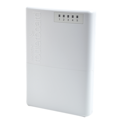 (PowerBox) RouterBoard, 5 Puertos Fast Ethernet con PoE Pasivo, para exterior