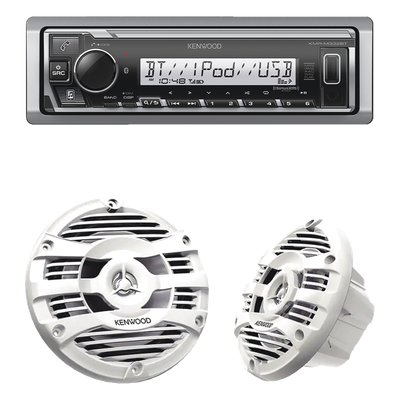 Kit de estéreo con Bluetooth KMR-M332BT | más Par de bocinas KFC-1653MRW