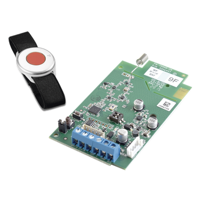 Kit de Transceptor Inalámbrico 916MHz. 2 Vías y Botón de Pánico compatible con panel Crow