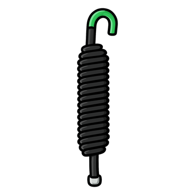 Resorte para Barrera Vehicular / Acero de Alta Resistencia / Doble Resorte Integrado / Ø40mm x 340mm (1.31ft) / 1.399kg (3.08lb)