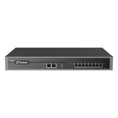 Conmutador IP PBX Enterprise / 50 Extensiones / 25 Llamadas Simultáneas / Hasta 8 Puertos FXO/FXS / Call Center Integrado / Omnicanal WhatsApp, Facebook y SMS / Transcripción y Resumen IA / Linkus
