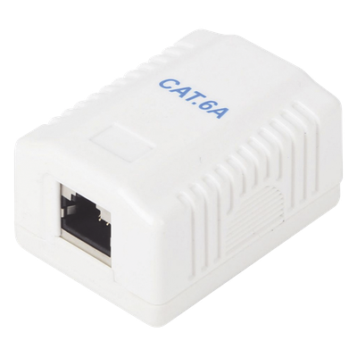 Caja de Pared con 1 Puerto, Incluye 1 Jack STP Cat6A