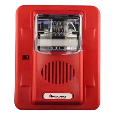 Sirena Estrobo, 12 Vcd, Multi-Candela 15 hasta 110 cd, Montaje En Pared, Color Rojo, Serie HEC3 (0500-05980) Hochiki