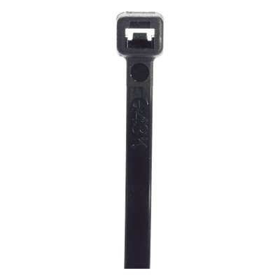 Cincho de Nylon 6.6 StrongHold™, 188mm largo x 4.8mm ancho, Color Negro, Exterior Resistente a Rayos UV, Paquete de 1000pz