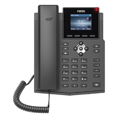 Teléfono IP / 4 Líneas SIP / Pantalla LCD Color 2.4\" / Audio HD G.722 y Opus / Conferencia 3 Vías / PoE 802.3af / OpenVPN / Soporte EHS