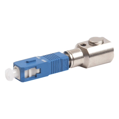 Adaptador de Fibra Óptica Desnuda para Realizar Mediciones y Pruebas en Hilos de Fibra sin Conector