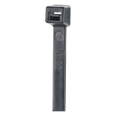 Cincho de Nylon 6.6 StrongHold™, 1220mm largo x 9mm ancho, Color Negro, Cámara impelente, Paquete de 50pz