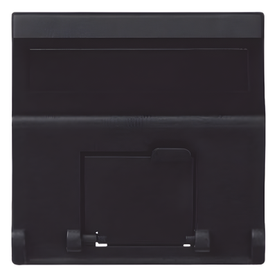 (K80MD64/14) Placa Voz y Datos Inclinada con Guardapolvo y Adaptador para RJ45 Keystone - Color Grafito