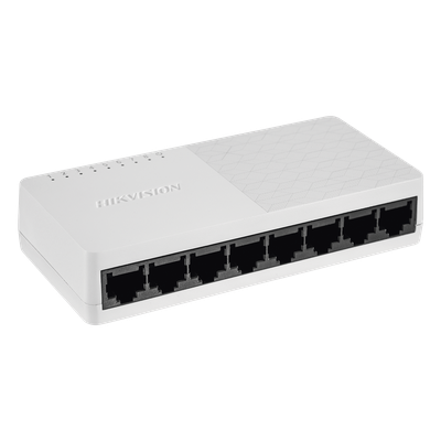 Switch No Administrable de Escritorio de 8 Puertos / Fast Ethernet 10 / 100 Mbps / Diseño Compacto y Estetico