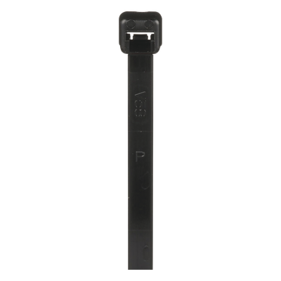 Cincho de Nylon 6.6 de Bloqueo, 188 mm largo x 4.8mm ancho, Color Negro, Exterior Resistente a Rayos UV, Paquete de 1000pz