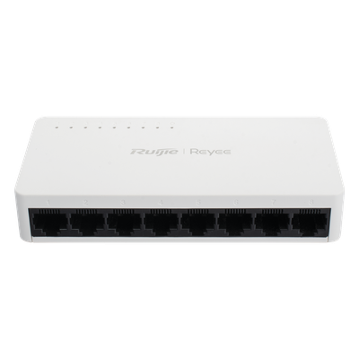 Switch no administrable, Visible en la Topología de la Nube, con 8 puertos 10/100 Mbps