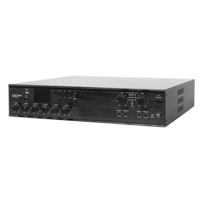Amplificador Mezclador Matricial | 2 zonas | 240w por canal | 6 entradas | Receptor de medios