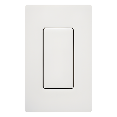 Inserto ciego estilo Designer para cubrir espacios sin usar en placas de pared Lutron Claro y Satin Colors, instalación a presión sin tornillos, color blanco brillante