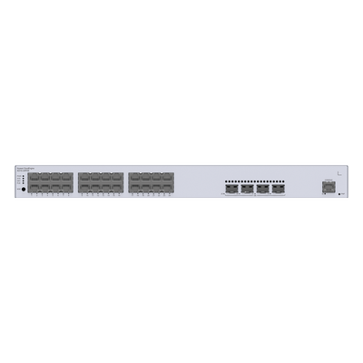 Switch de Distribución/Core Gigabit Administrable PoE Capa 3 / 24 puertos 10/100/1000 Mbps (PoE) / 4 Puertos 1GE SFP Uplink / ERPS / Rutas Estáticas / iStack / PoE Perpetuo / 400W / Administración
