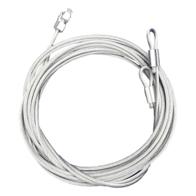 Cable para Puertas Seccionales / 1/8 Pulgada / 7 y 8 Pies / Izquierdo y Derecho / Residencial y Comercial / 20x8 Pies (6.1x2.44 m)