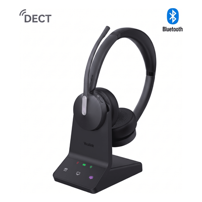 Diadema Inalámbrica WH64 Dual Teams con Micrófono Dual y Acoustic Shield 2.0 para Llamadas Claras en Entornos Ruidosos