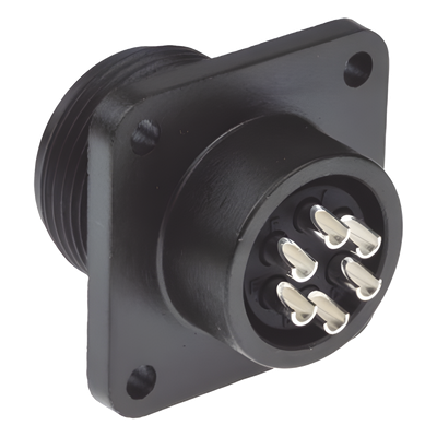 Conector Hembra Circular de 6 Terminales para uso Rudo, Amphenol