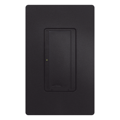 Switch de pared inteligente RadioRA 2 con cable neutro, 8 A en iluminación y motores de hasta 1/4 HP, 120 V, unipolar o multilocación, color Midnight