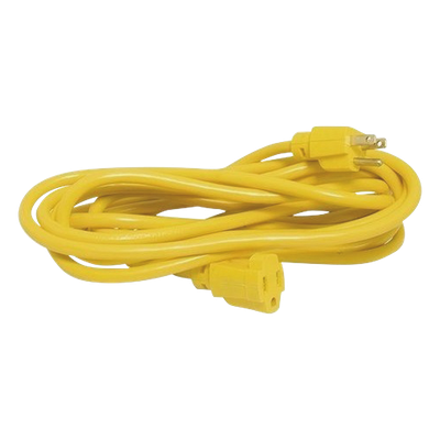 Extensión Eléctrica de Uso Rudo Aterrizada 7.6 metros / 127 V CA 10 A Máximo / Color Amarillo.