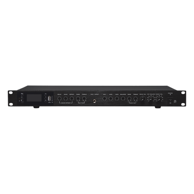 Amplificador de Audio | 2 x 60W | Baja Impedancia 4 - 8Ω | Reproductor Bluetooth, USB, SD | Efectos Integrados Delay, Echo, Repeat