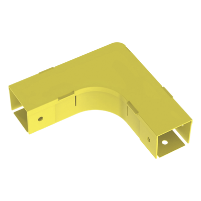 Ángulo Recto a 90º Horizontal con Tapa, Para Canaletas FiberRunner™ 2X2, Color Amarillo