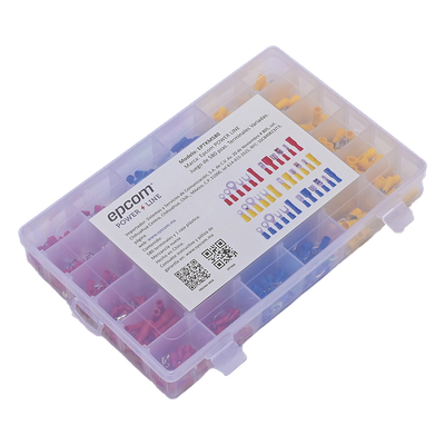 Juego de 580 pzas. Terminales Variadas con Forro y Caja de Almacenamiento.