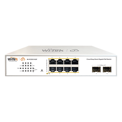 Switch Administrable PoE / 8 puertos PoE af/at Gigabit / 2 x SFP Gigabit / Administración Cloud Gratuita / Presupuesto 120 W
