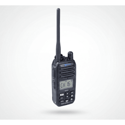 Radio Portátil Marino VHF / Sumergible IP67 / Luz Activada por Agua / NRC Reducción de Ruido / Dual-Watch / 5W / FM (F3E)