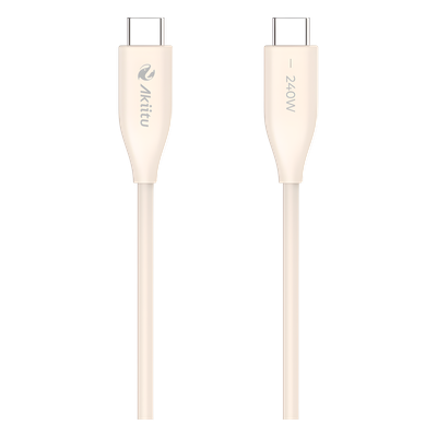 Cable de Carga USB-C a C / 1.5 Metros (4.92 Pies) / Potencia 240W / Fast-Charging / Velocidad Transferencia 480 Mbps / Tecnología GaN (Nitruro de Galio) / Material Silicona No Tóxica / Conector Alu