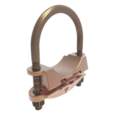 Conector Mecánico para Cable Calibre 4 a 2/0 AWG / Paralelo o 90° Grados a Tubo de 1 1/4\" o Varilla de 1 3/8\" - 1 1/2\".